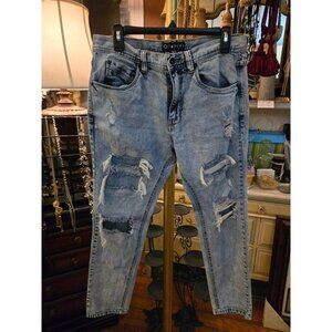WB # 1069 Womens Empyre Ripped Denim Jeans 32x29